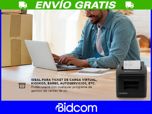 Impresora Térmica 80 Mm Comandera Gadnic Usb + Lan