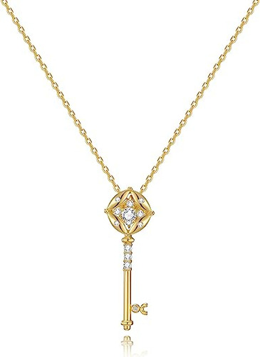 Welldon 18k Gold Plated Dainty Key Heart Pendant Y Necklace