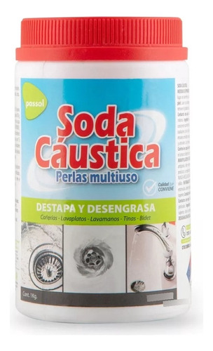 Soda Caustica Perlada 1kg Passol