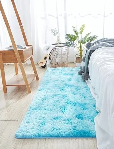 Bajada De Cama Peluda Alfombra Suave