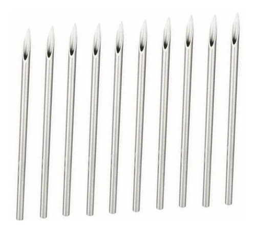 10 Pcs Cuerpo Orejas Ombligo Pezon Cejas Piercing Agujas Se