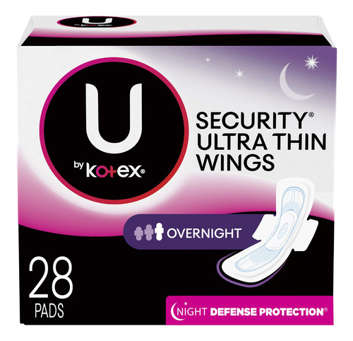 U By Kotex Almohadillas De Seguridad Ultrafinas Con Alas, Re