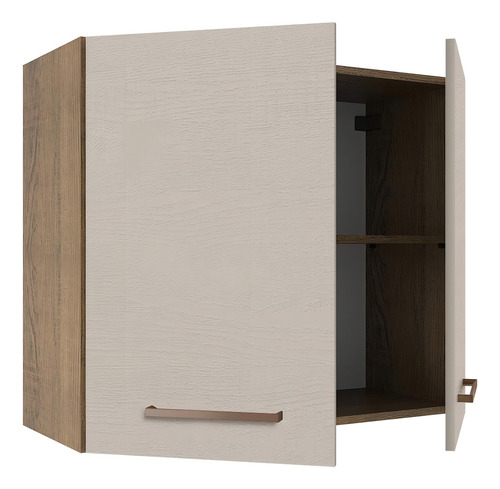 Alacena Gabinete Superior Cocina Madesa Agata 80cm 2 Puertas Color Marrón/Crema