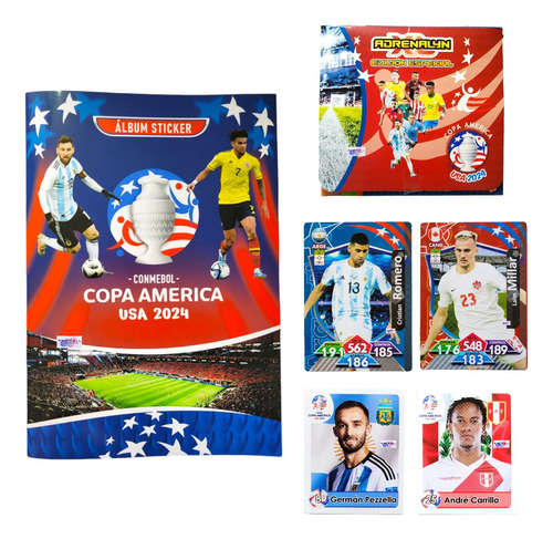 Álbum +280 Láminas / Cartas Copa America 2024 Adrenalyn Xl