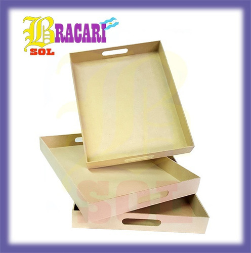 Bandeja Bracarisol 30x40 Eco Mdf Desayuno 5 Cm