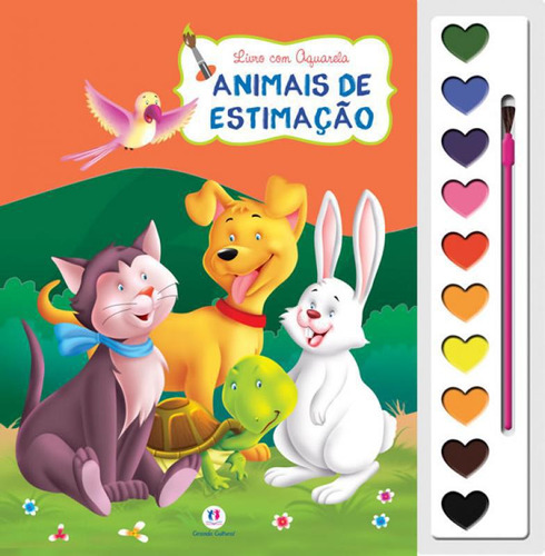 Livro Animais De Estimacao - Livro Com Aquarela