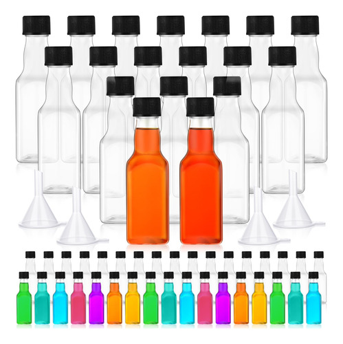 Paquete De 50 Botellas Cuadradas De 50 Ml Para Fiestas Vacía