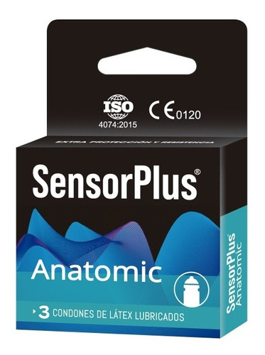 3 Preservativos Sensor Plus Anatomic / Ajuste Perfecto