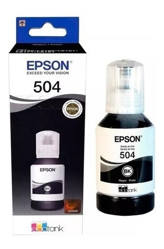 Tinta  Epson T504 Negro L4150 L4160 L6161, L6171, L6