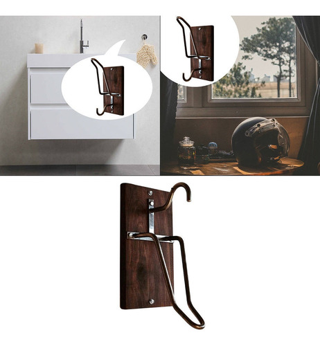 Imagen 7 de 8 de Motocicleta Casco Rack Wall Mount Llavero Organizador Para