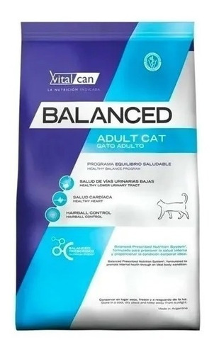 Alimento Para Gatos Adultos Vitalcan Balanced 15kg. 
