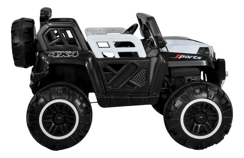 Carro Montable Buggy Eléctrico Little Monkey mkz-buggyc12vroj Con Luces Música Y Control Color Blanco