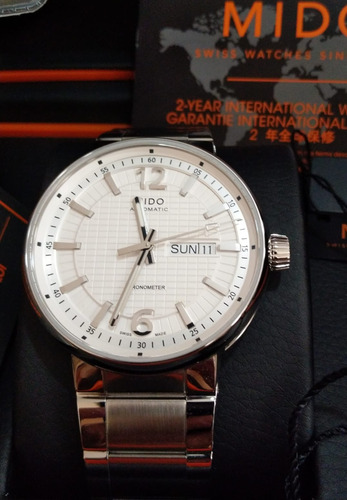 Reloj Mido Great Wall Certificado Cosc A Meses Sin Intereses Acero Inoxidable Acero Inoxidable Blanco (Usado)