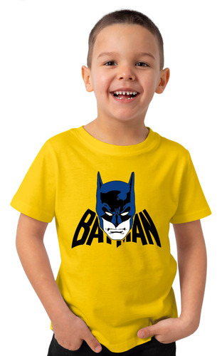 Remera Algodon Niño Batman Mascara Comic 