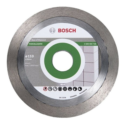 Bosch Disco Diamantado Para Porcelanato Liso 20 Mm 2608602728 Cor Cinza 