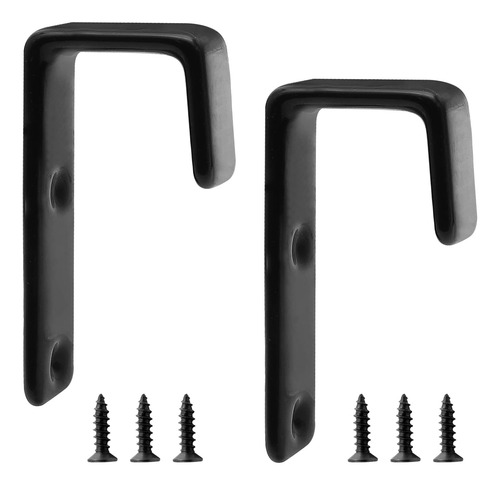 2 Soportes De Gancho Escalera De Litera, Ganchos Negros...