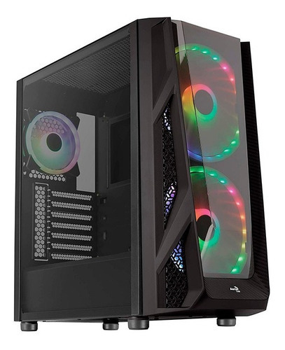 Gabinete Gamer Aerocool Nighthawk Mid Tower Negro C/ Coolers