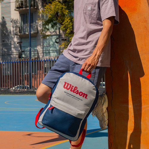 Mochila Wilson Gris Casual Diseño De La Tela Liso
