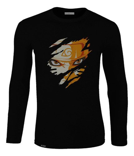 Camiseta Manga Larga Hombre Naruto Shippuden Anime Lbo2