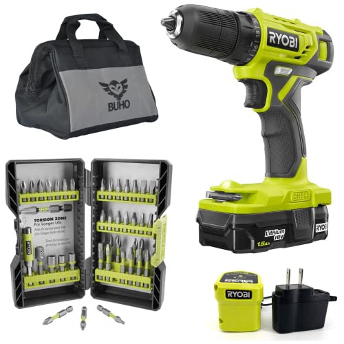 Juego De Taladro Inalámbrico Taladro Ryobi One+ De 18v...