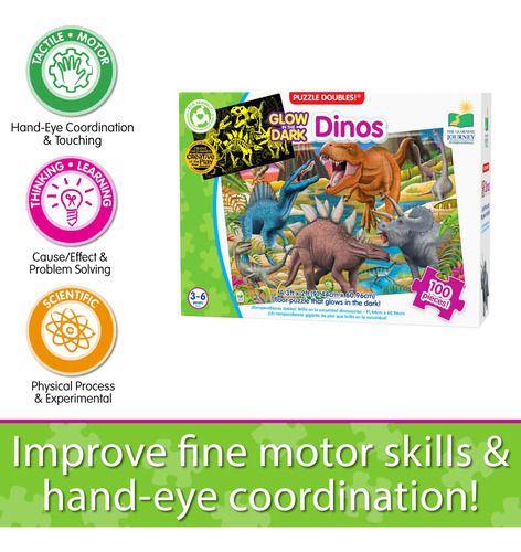 Puzle The Learning Journey, Dinosaurios Que Brillan En La Os