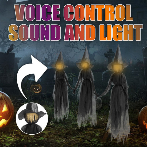 Para Control De Voz De Halloween Resplandor Sonido 3 Bruja