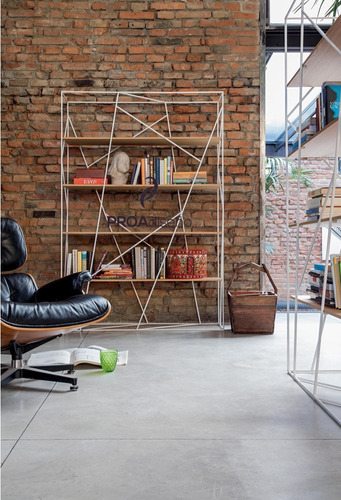 Biblioteca Estantería Minimalista Madera Y Hierro - Ombú 2.0