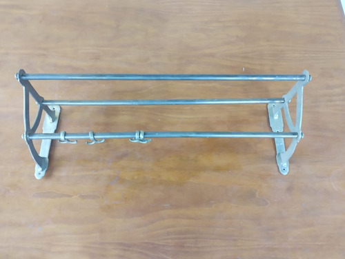 Perchero/toallero De Bronce De Pared Amarillo (Usado)