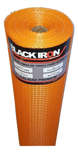 Rollo De 1 X 50m Malla De Fibra Vidrio Revoque 10x10mm 110gr