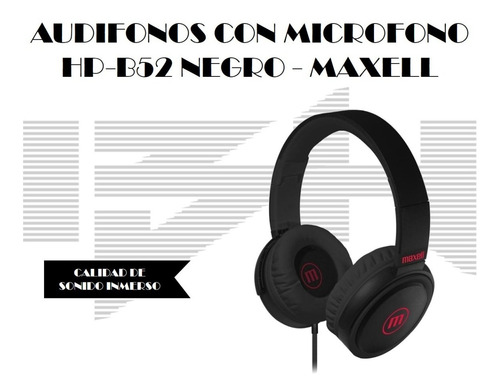 Audifonos Con Microfono Hp-b52 Negro - Maxell