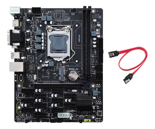 Placa Base Minera B250 V2.1 Btc Y Cable 12 X Pcie Lga1151 Du