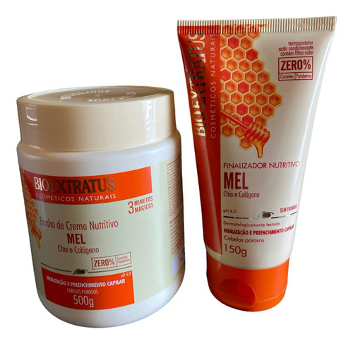 Kit Mel Bio Extratus Finalização Capilar Bc 500ml Fina 150ml