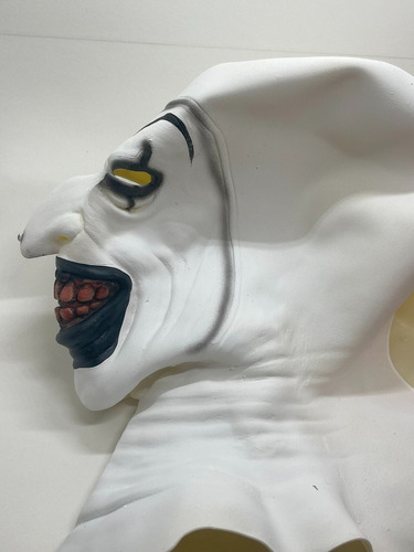 Máscara de payaso Pagliacci Terrifier Art The Clown Opera, color blanco
