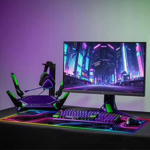 Tapete De Escritorio Led Rgb Mousepad Para Juegos, Teclado G