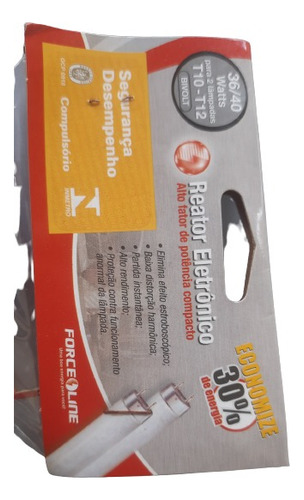 Kit 10 Reatores Eletrônico 2 Lâmpada Tubular 40w Forceline