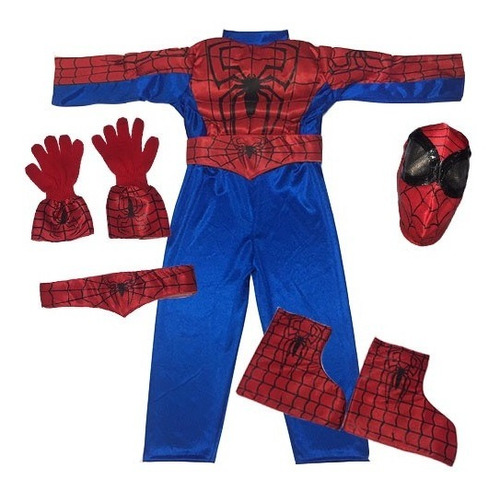 Disfraz Niño Insecto Araña Superhéroe Con Accesorios Rojo T-2