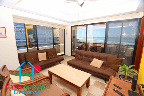 Imagen 12 de 30 de Cad Torre Uno 802. Departamento De Playa. Terraza Con Vista Al Mar