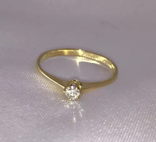 Anel LV com Diamante 10 Pt. em Ouro 18k 750