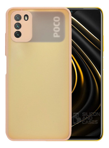 Carcasa Para Xiaomi Poco M3 Borde Colores Proteccion Camara
