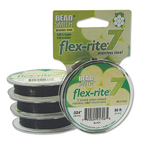 Alambre Bisutería Beadsmith Flex-rite 7 Hilos, Nylon Recubie