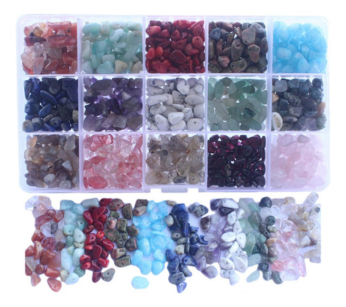 15 Grid Mezcla De Piedras De Cristal Trituradas Cuentas