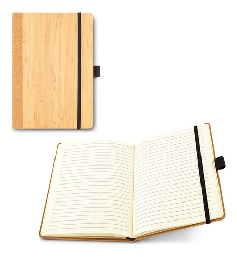 Libreta Bamboo Neo 80 Hojas Rayadas Cierre Elastico Apuntes