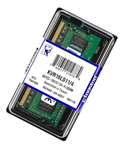 Memoria Laptop 4gb Ddr3l Pc3l-12800 Kingston Low Volt 1.35v