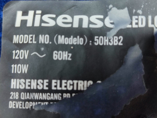 Main Hisense 50h3b2 Rsag7.820.5254/roh