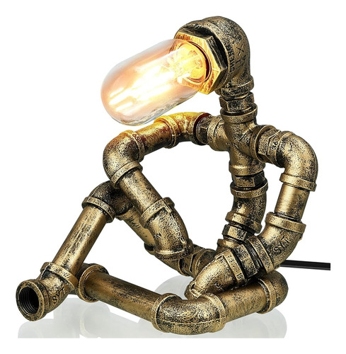 Vihose Steampunk Lámpara Lámpara De Tubo Industrial Hierro R