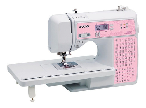 Imagem 2 de 3 de Máquina de costura reta Brother SQ9100 portátil branca e rosa 110V/220V