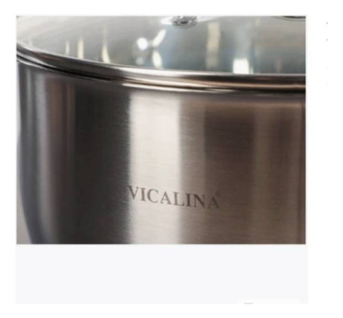 Olla Cacerola De Acero Con Tapa Vicalina Vl-7016 8,5lts 26cm