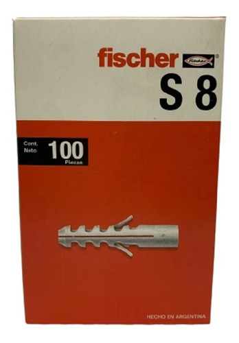 Tarugos De Nylon Fischer S8 En Caja X 100 Unidades  