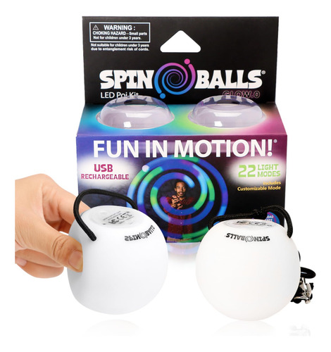 Bolas Led Poi Balls Spin Balls Glow.0, Recargables Por Usb,