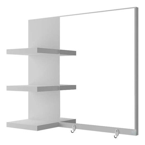 Armário Para Banheiro Com Espelho Orion Branco 40cm